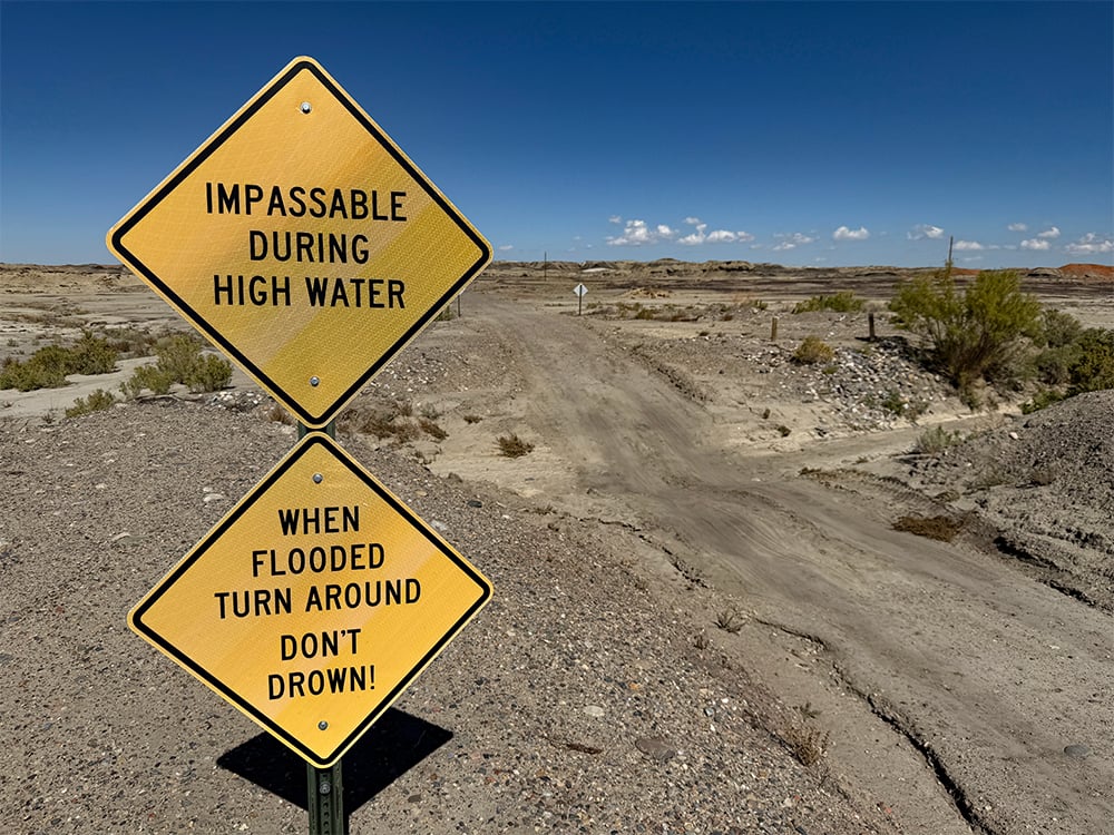 Bisti Badlands road sign