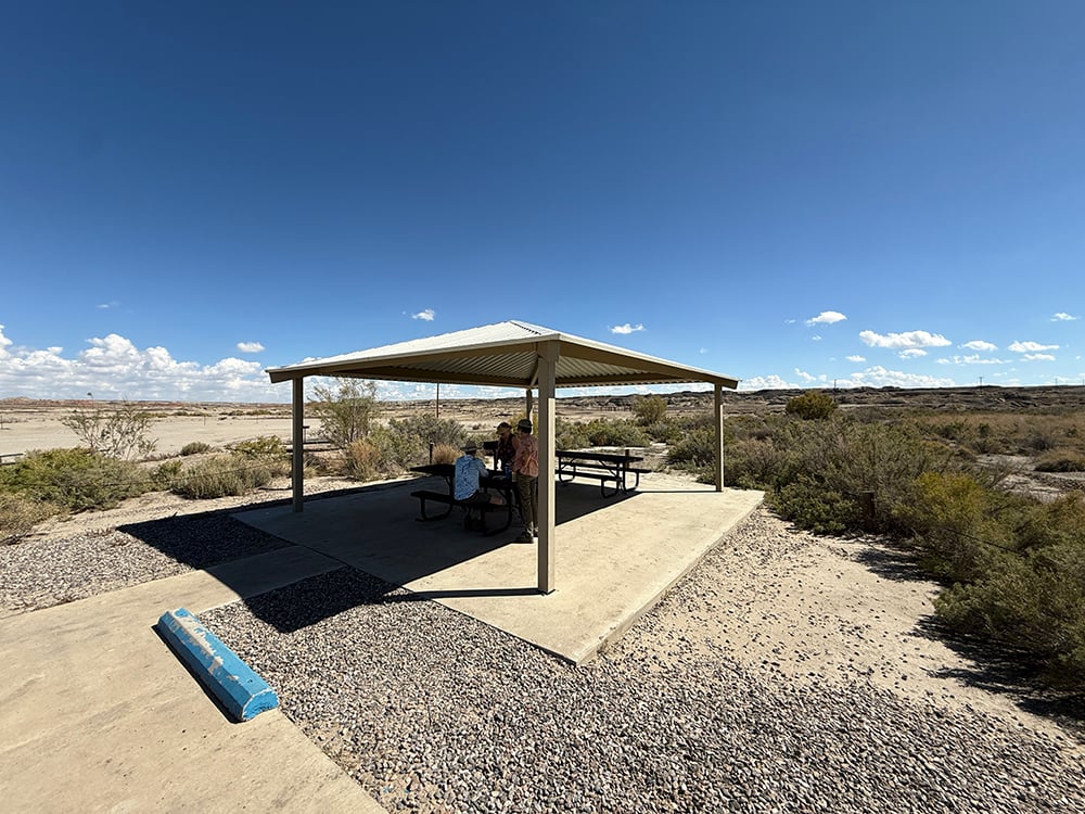 Bisti Badlands picnic shelter