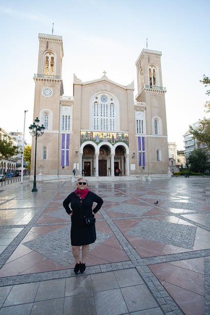 Athens ST big church plaza