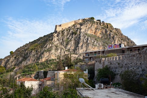 Napfliio castle from Pension