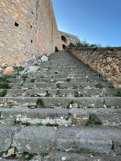 Napflio castle steps