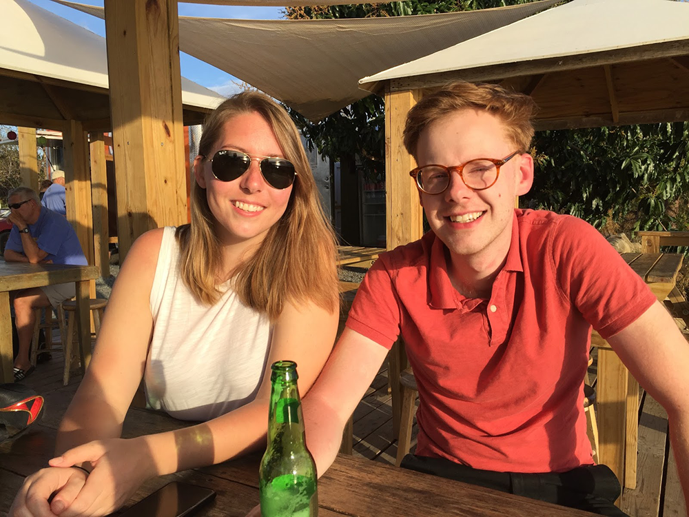 Katie and Matt at the Krusty Krab