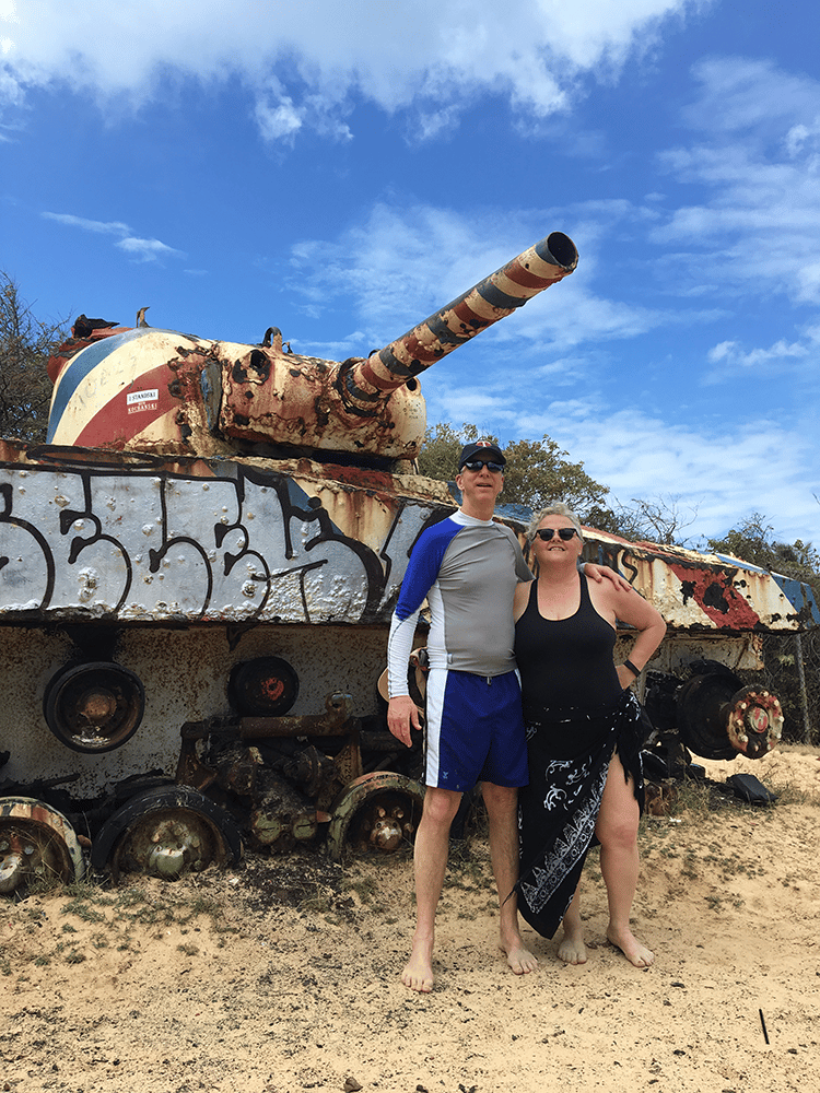 Jim and Susan on Flamenco Beach